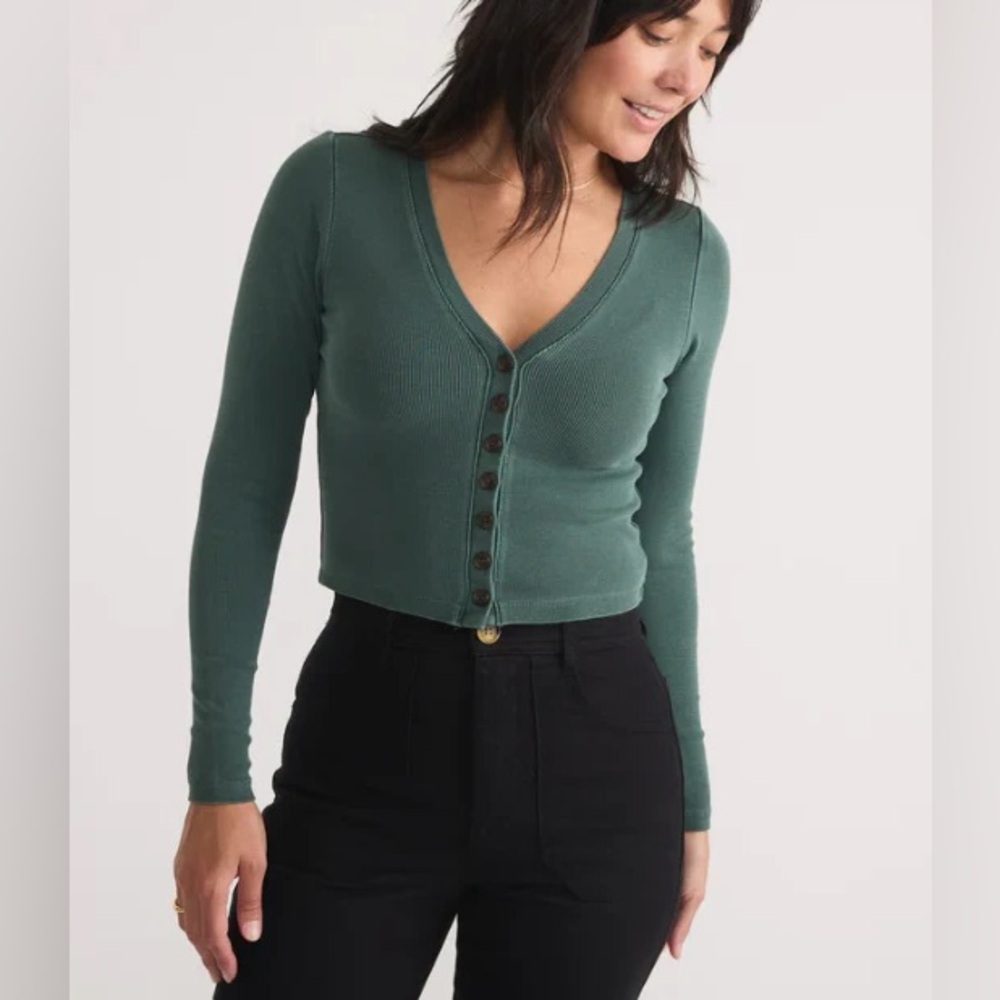 Marine Layer Lexi Rib Sun-In Button Through